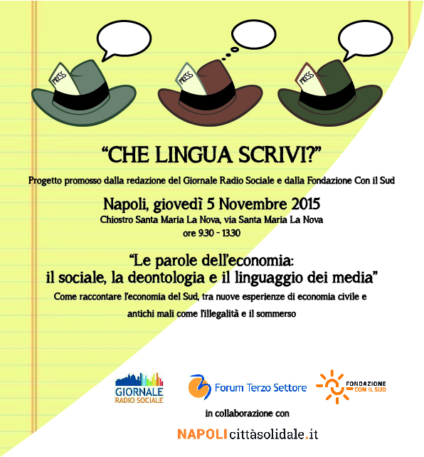 “Che lingua scrivi?”: il ciclo di convegni del Giornale Radio Sociale