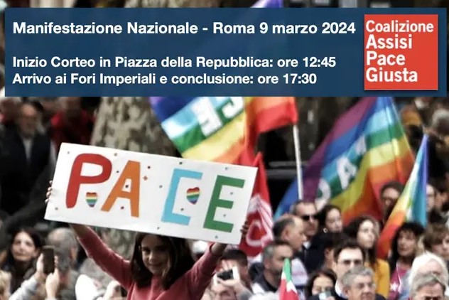 Per la libertà a manifestare, per il cessate il fuoco a Gaza, per la pace e per fermare la corsa agli armamenti la rete Auser sarà in piazza il 9 marzo a Roma