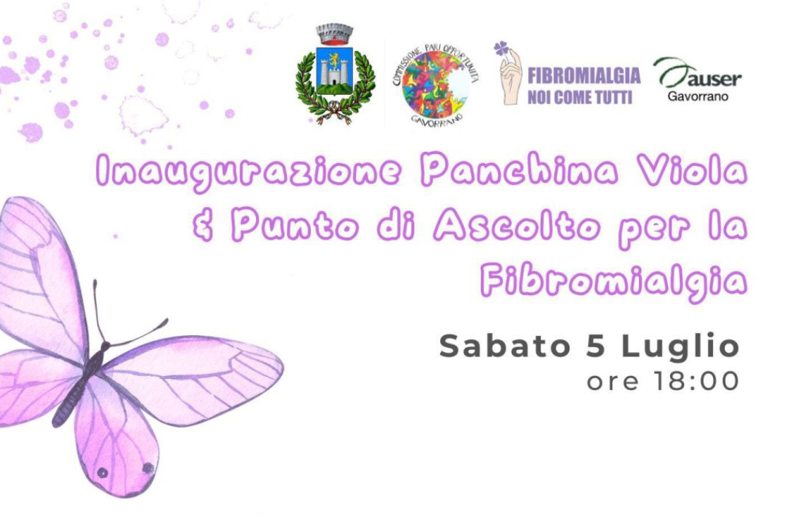 Gavorrano (GR), una panchina viola per sensibilizzare sulla fibromialgia