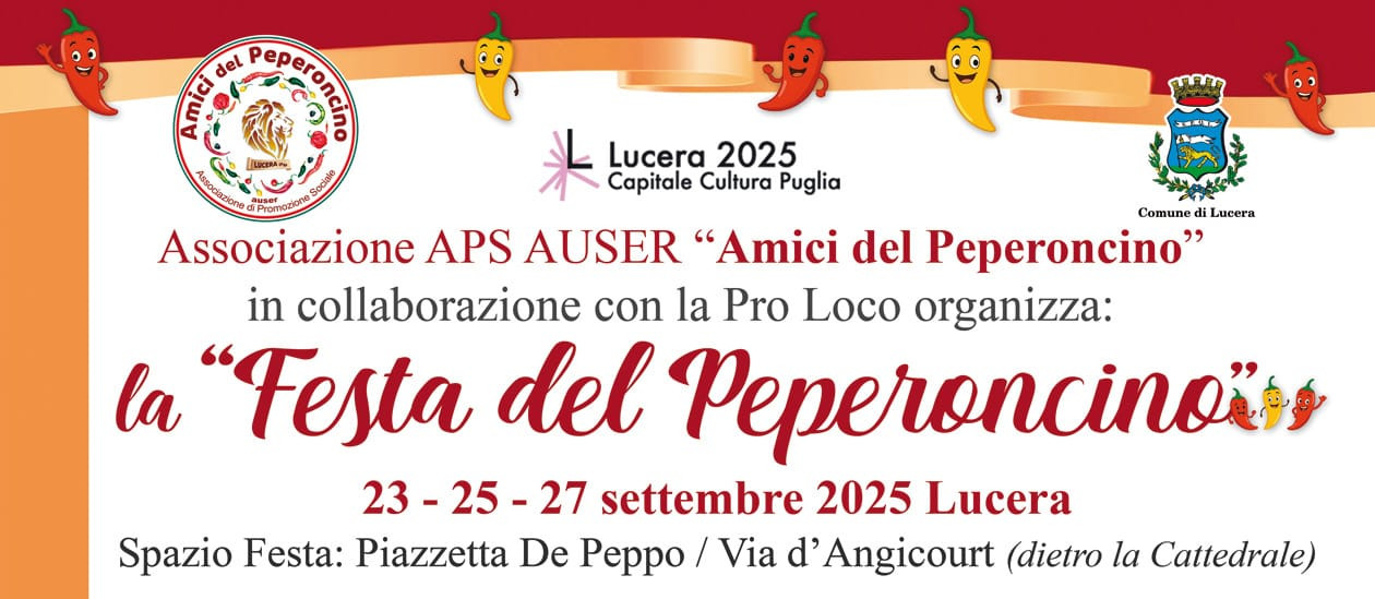 Lucera (FG), prima edizione della festa del Peperoncino
