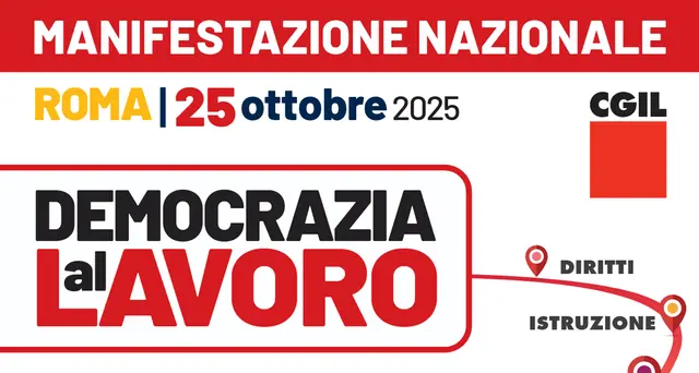 Save the date –  “Democrazia al Lavoro”, il 25 ottobre manifestazione nazionale a Roma della Cgil