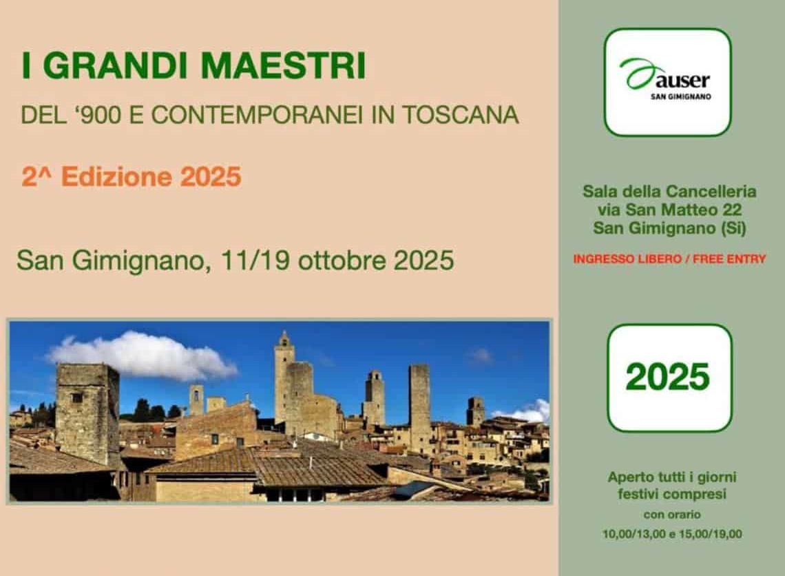 San Gimignano (SI), viaggio nell’arte toscana con “I Grandi Maestri del ’900”