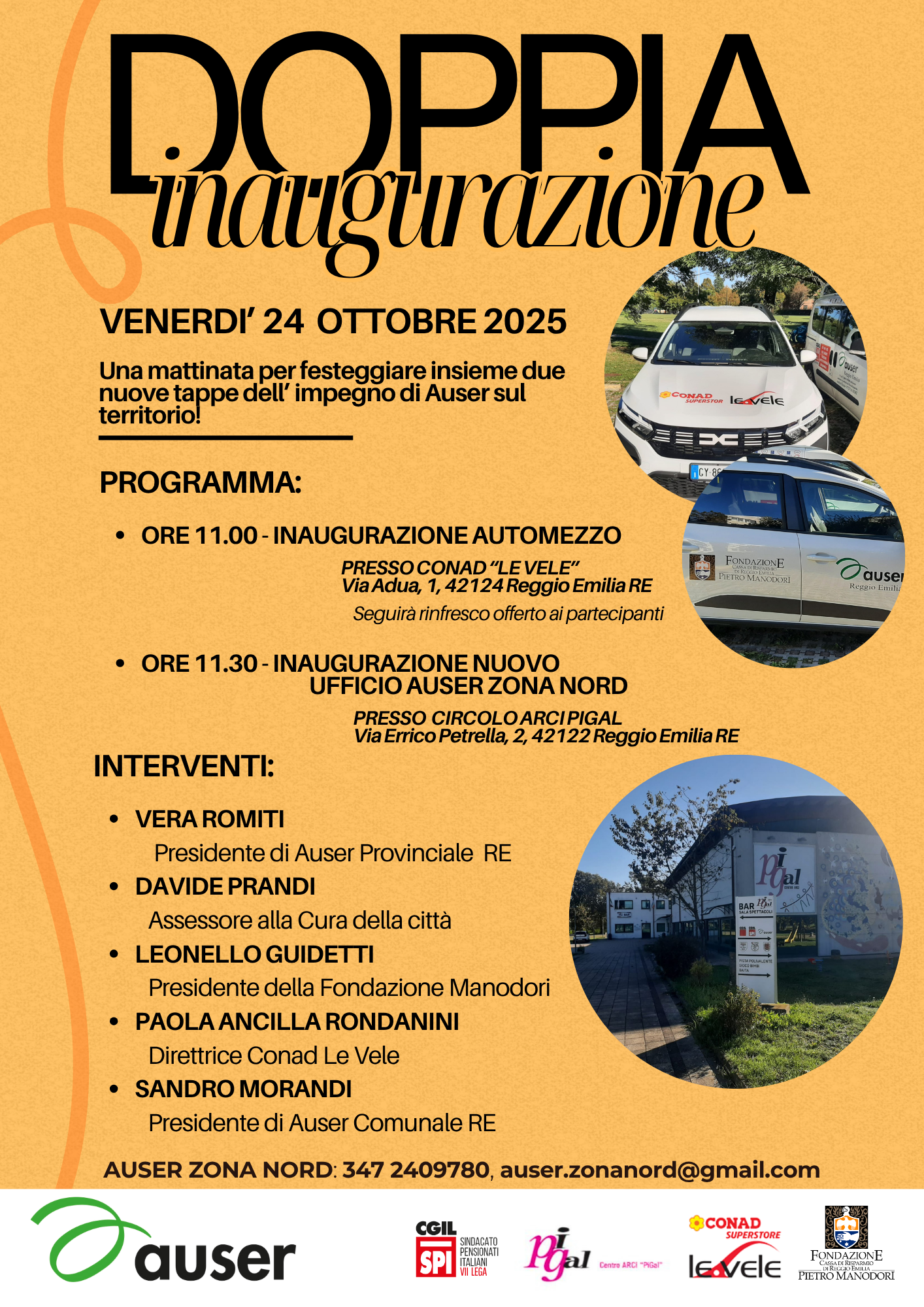 Reggio Emilia, doppia inaugurazione per Auser