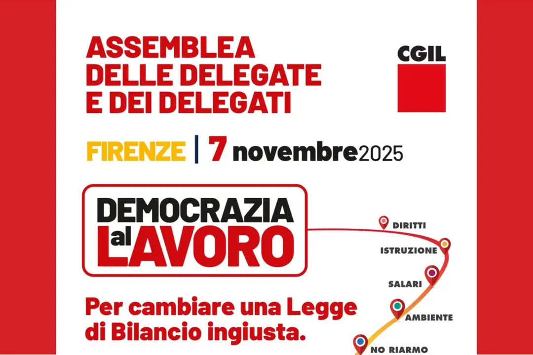 Cgil, a Firenze il 7 novembre l’Assemblea Nazionale di “Democrazia al lavoro”