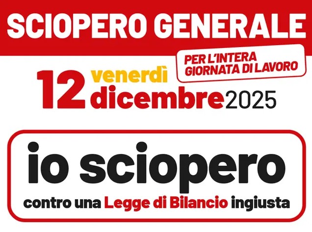 Auser sostiene lo sciopero generale del 12 dicembre. Pantaleo: “Pace, diritti, lavoro e welfare per superare le disuguaglianze”