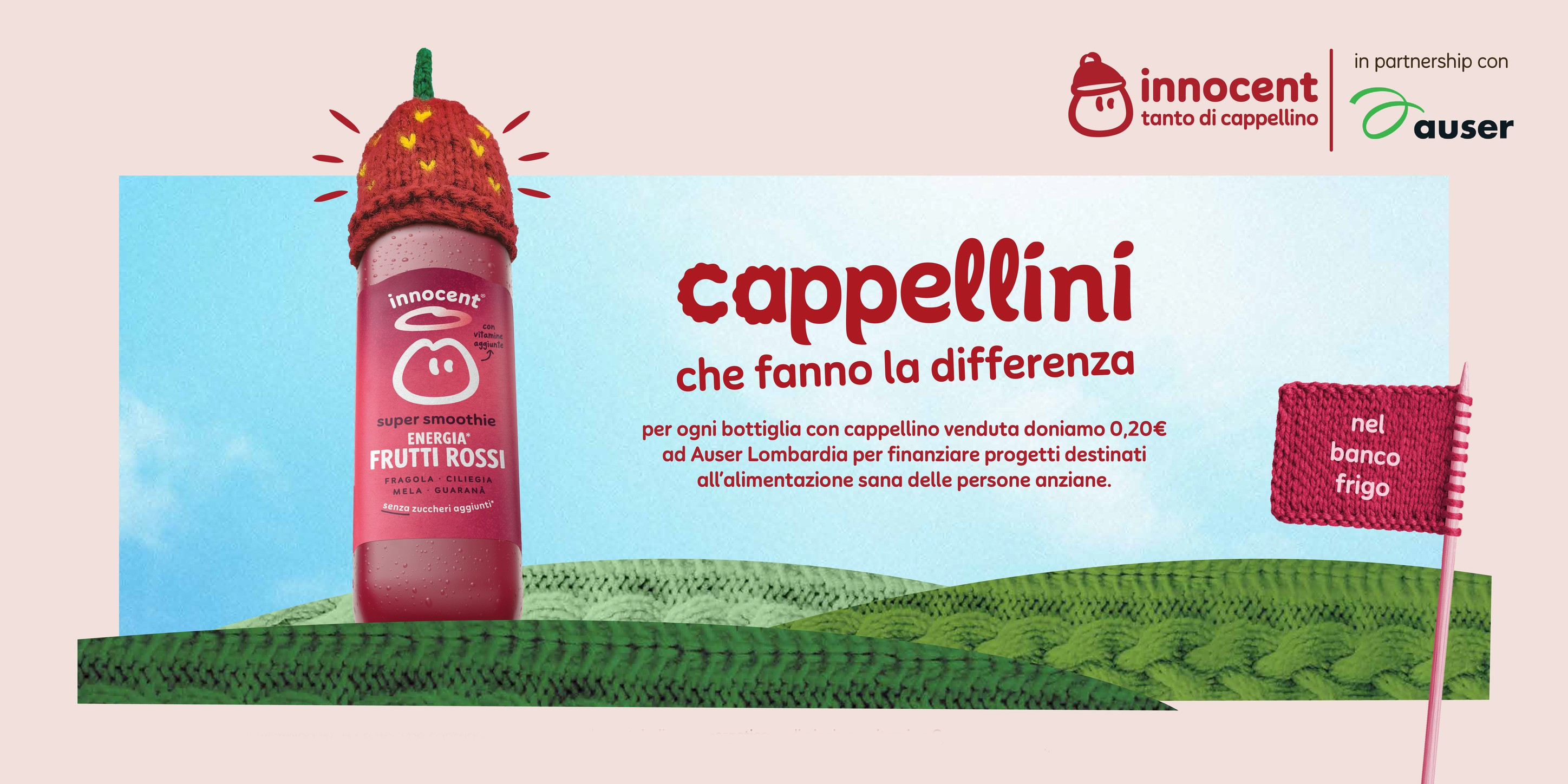 Al via la nuova campagna benefica “Tanto di cappellino” promossa da Innocent Italia a favore di Auser Lombardia
