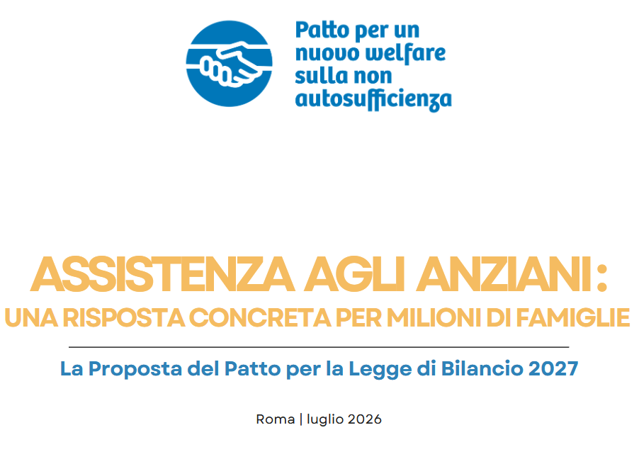 Patto per un nuovo Welfare: le proposte per la Legge di Bilancio 2027 su anziani, familiari e caregiver